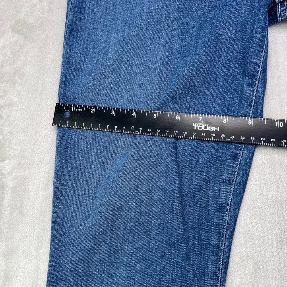 Paige Rory Crop Flare Jeans Womens 31 Zaylee Blue Stretch Raw Hem Denim New Nwt - Picture 8 of 15